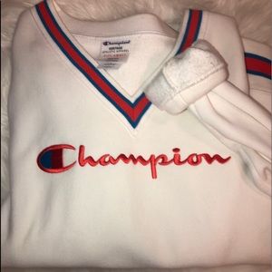 champion v-neck sweatshirt